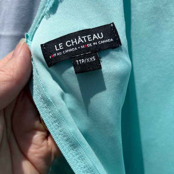 Le Chateau, teal grad dress. worn to elementary school graduation. worn once. - Picture 5 of 9
